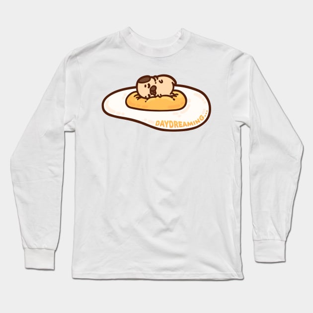 Daydreaming Puglie Long Sleeve T-Shirt by Puglie Pug 